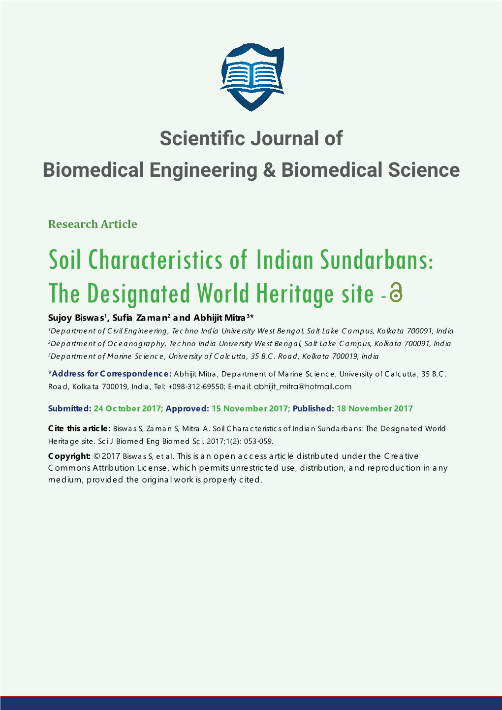 Soil Characteristics of Indian Sundarbans