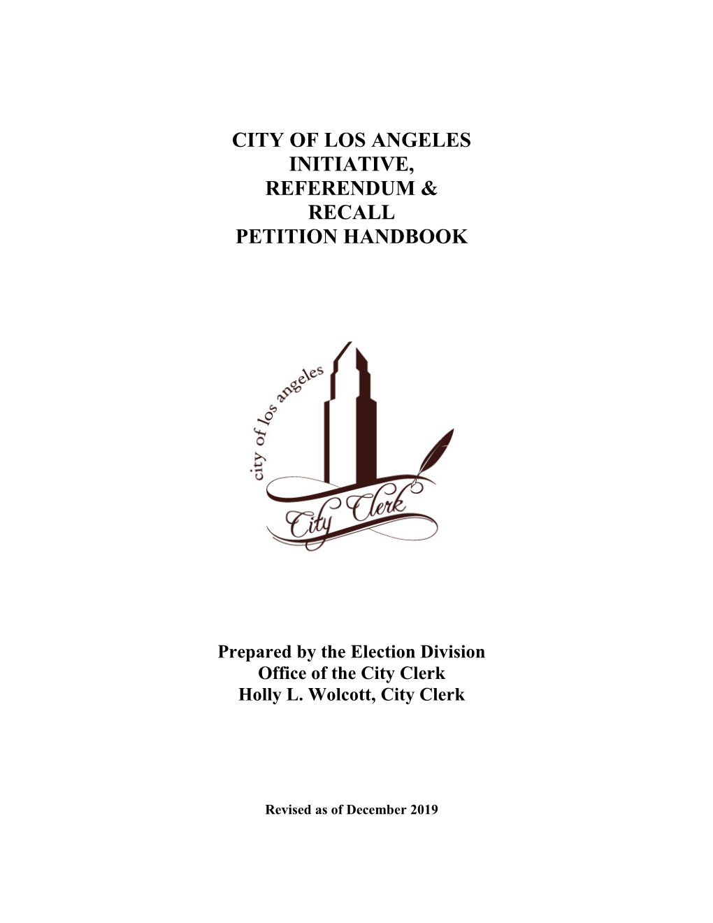 Initiative, Referendum & Recall Petition Handbook