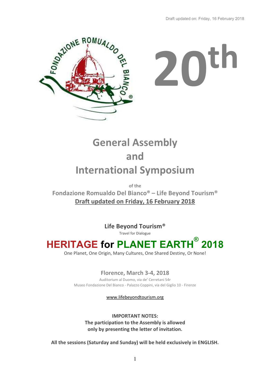 General Assembly and International Symposium