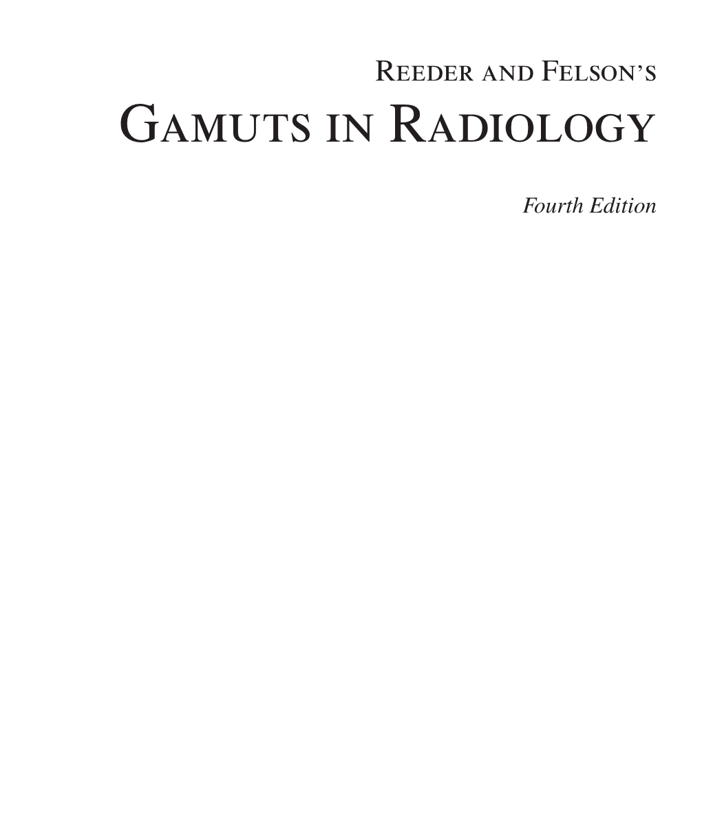 Gamuts in Radiology