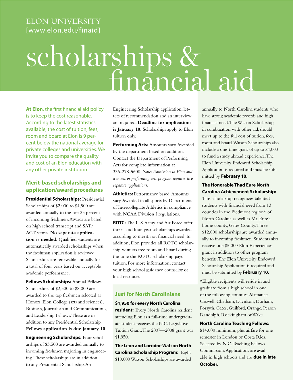 Scholarships & Financial