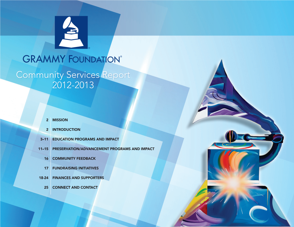 Community Services Report 2012-2013