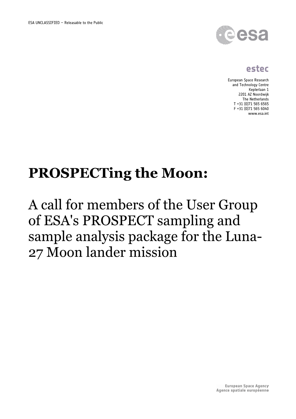 PROSPECT User Group Call