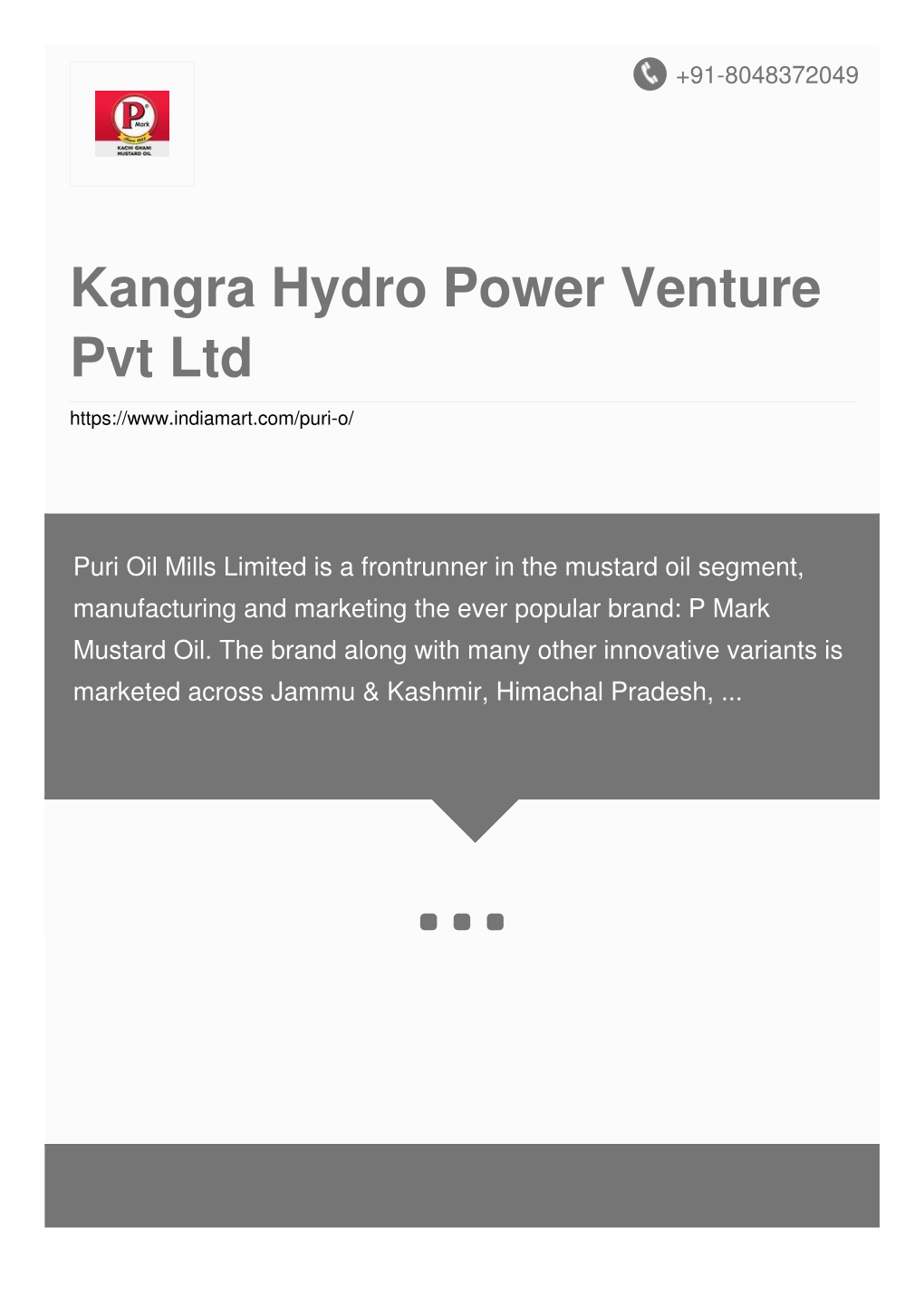 Kangra Hydro Power Venture Pvt Ltd