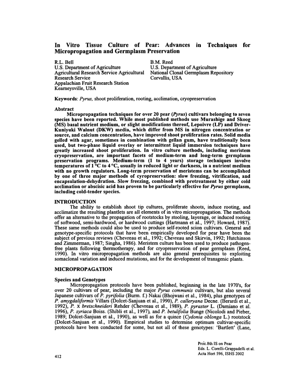 In Techniques for Micropropagation and Germplasm Preservation