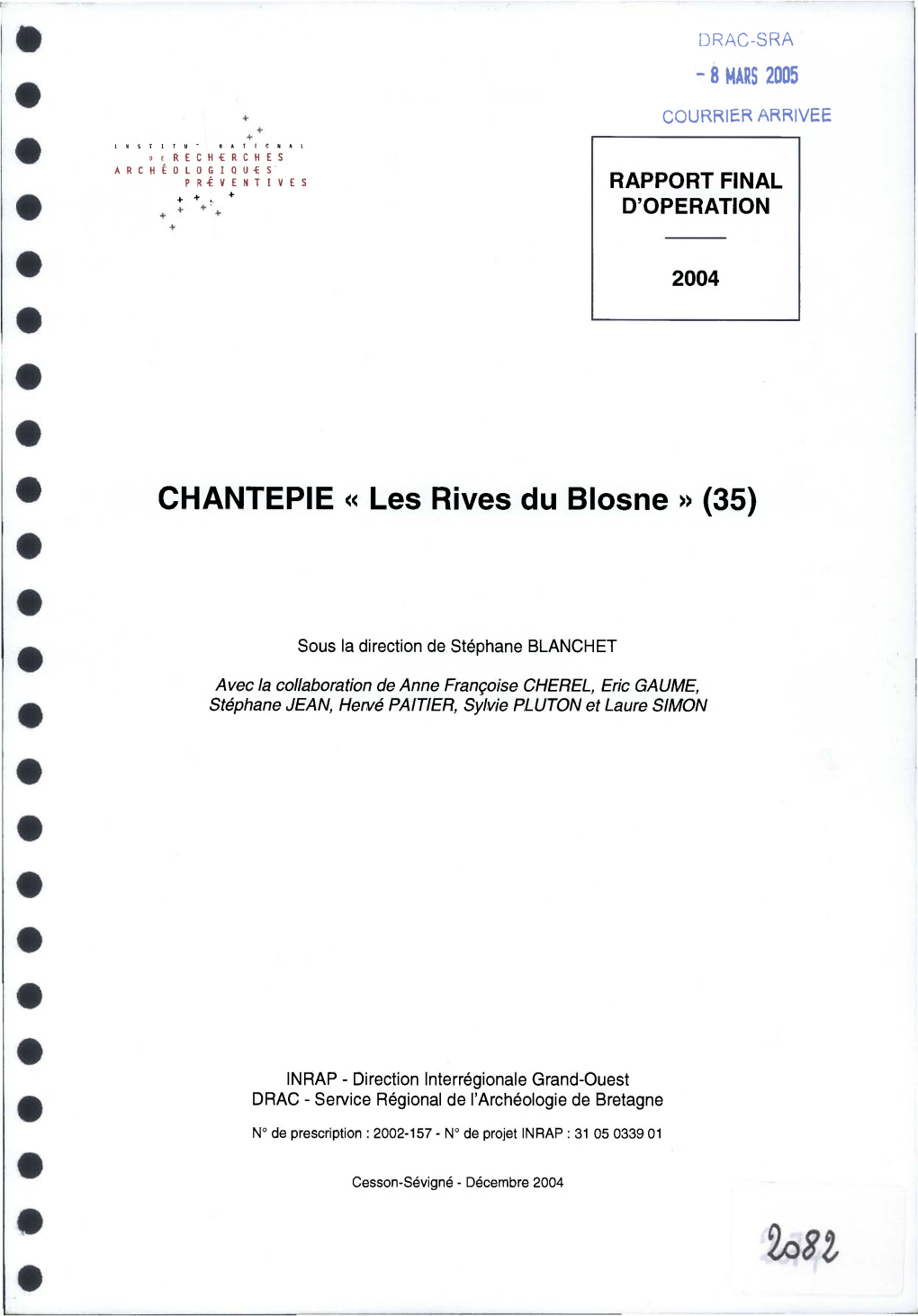 CHANTEPIE « Les Rives Du Blosne » (35)