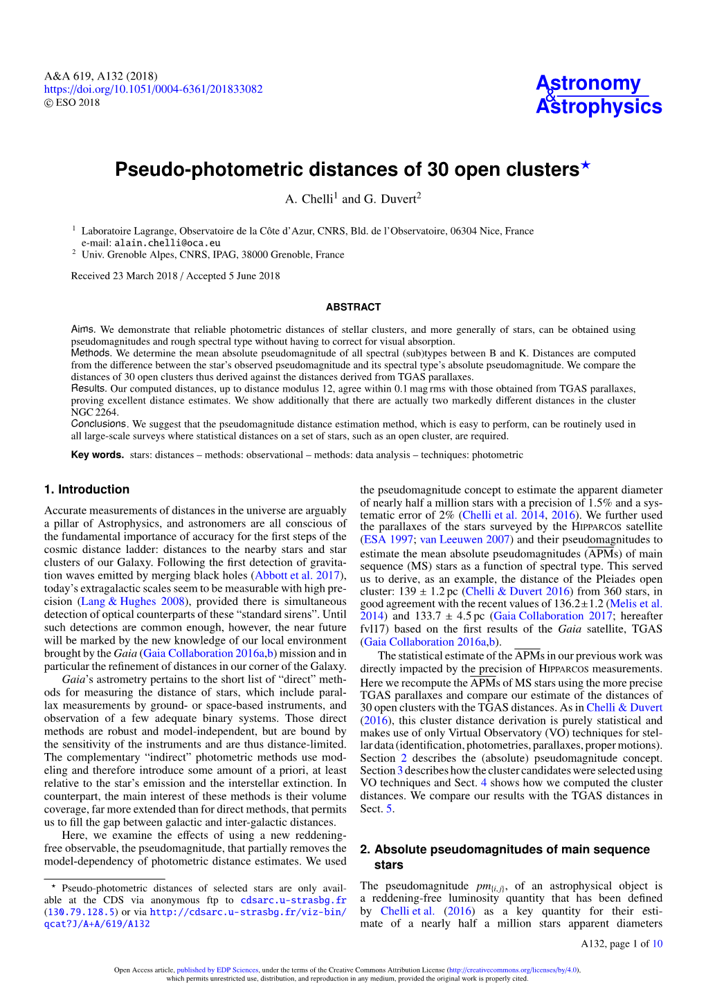 Pseudo-Photometric Distances of 30 Open Clusters? A