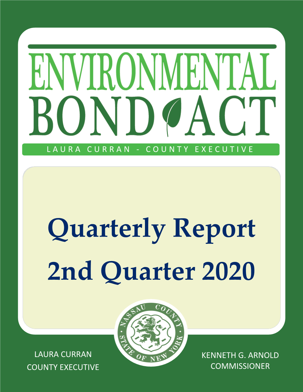 2020 2 Nd Quarter Environmental Bond Act Report