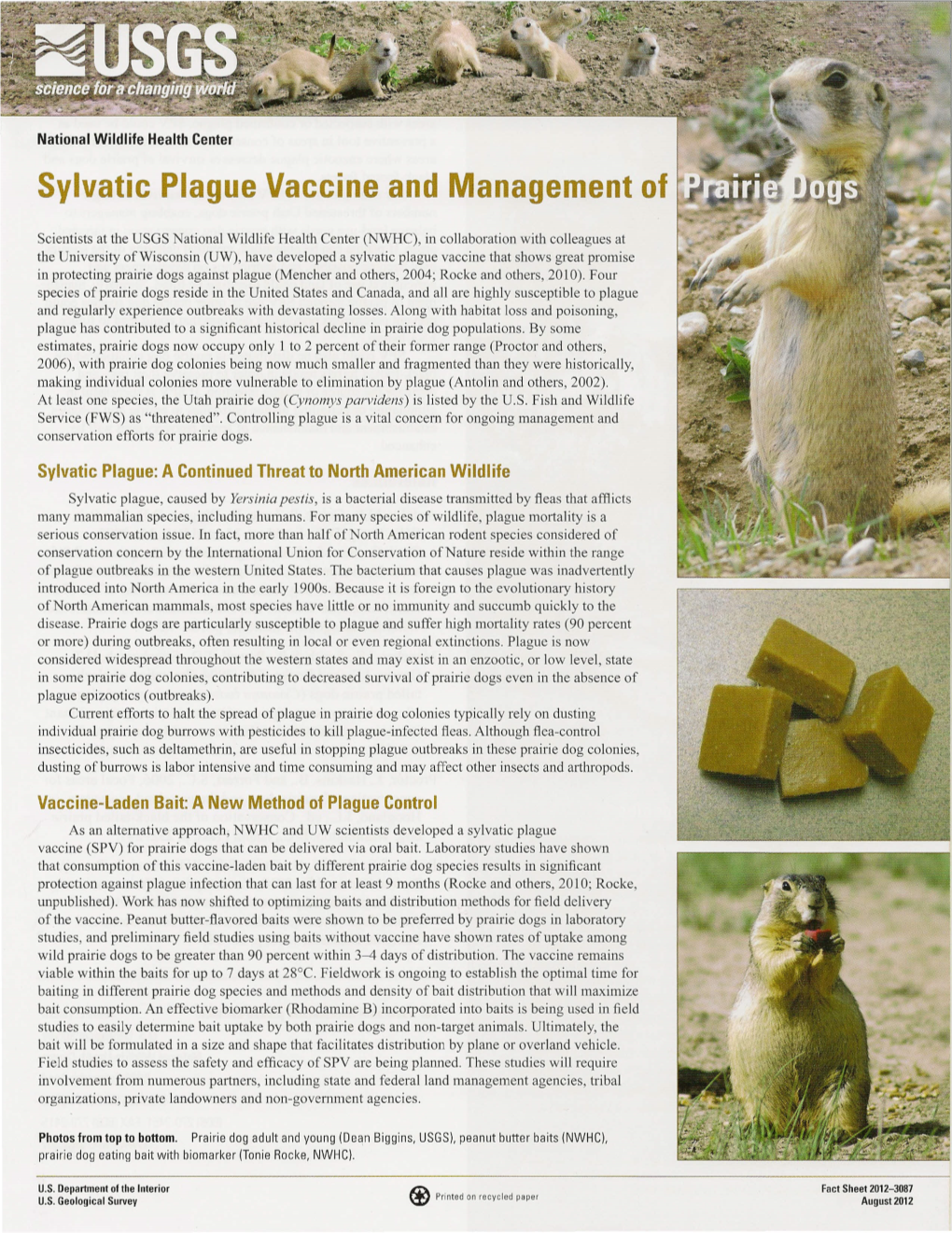 Sylvatic Plague Vaccine and Management Of