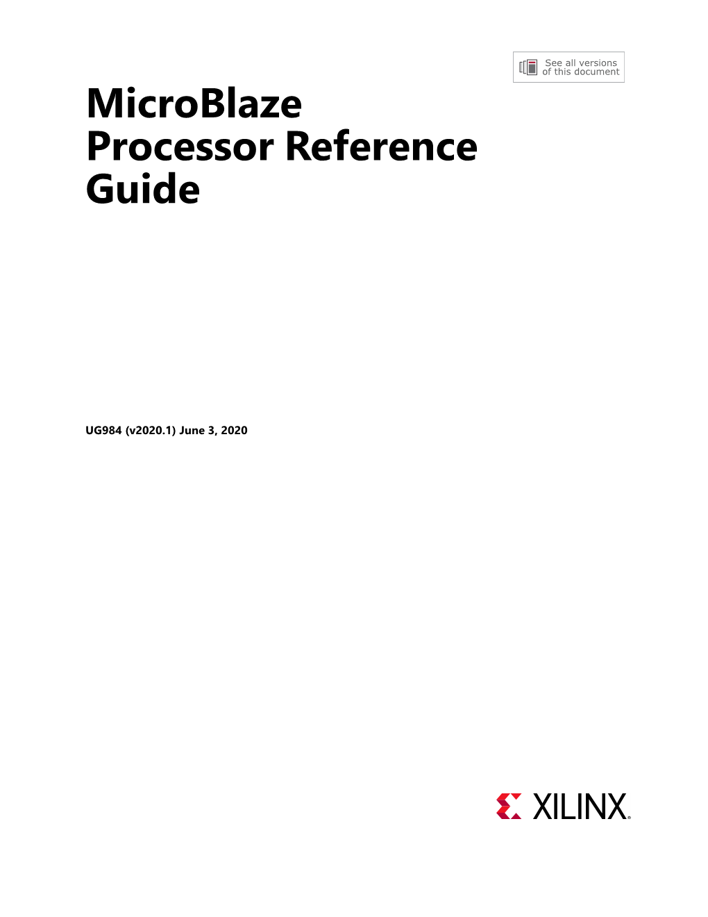 Microblaze Processor Reference Guide