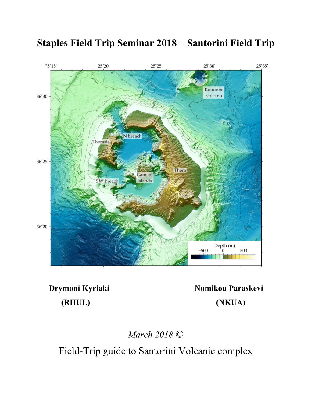 Staples Field Trip Seminar 2018 – Santorini Field Trip