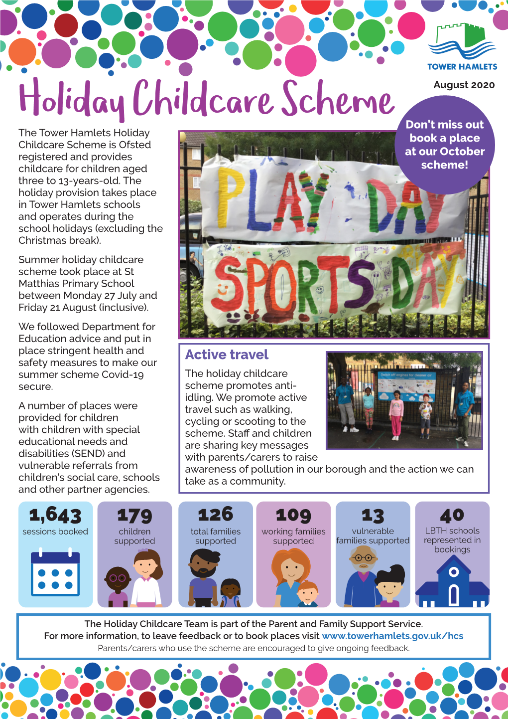 Tower Hamlets Holiday Chilcare Scheme News