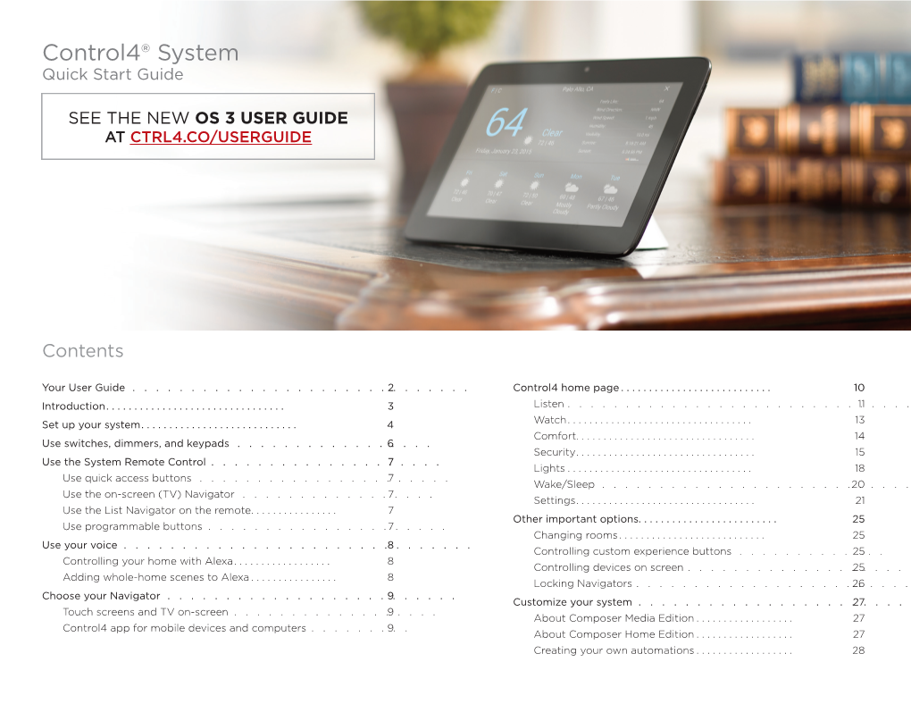 Control4 System Quick Start Guide