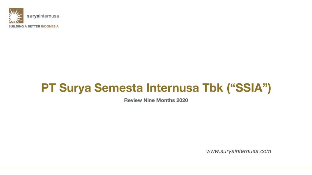 Surya Semesta Internusa in Summary Review of Business Segments
