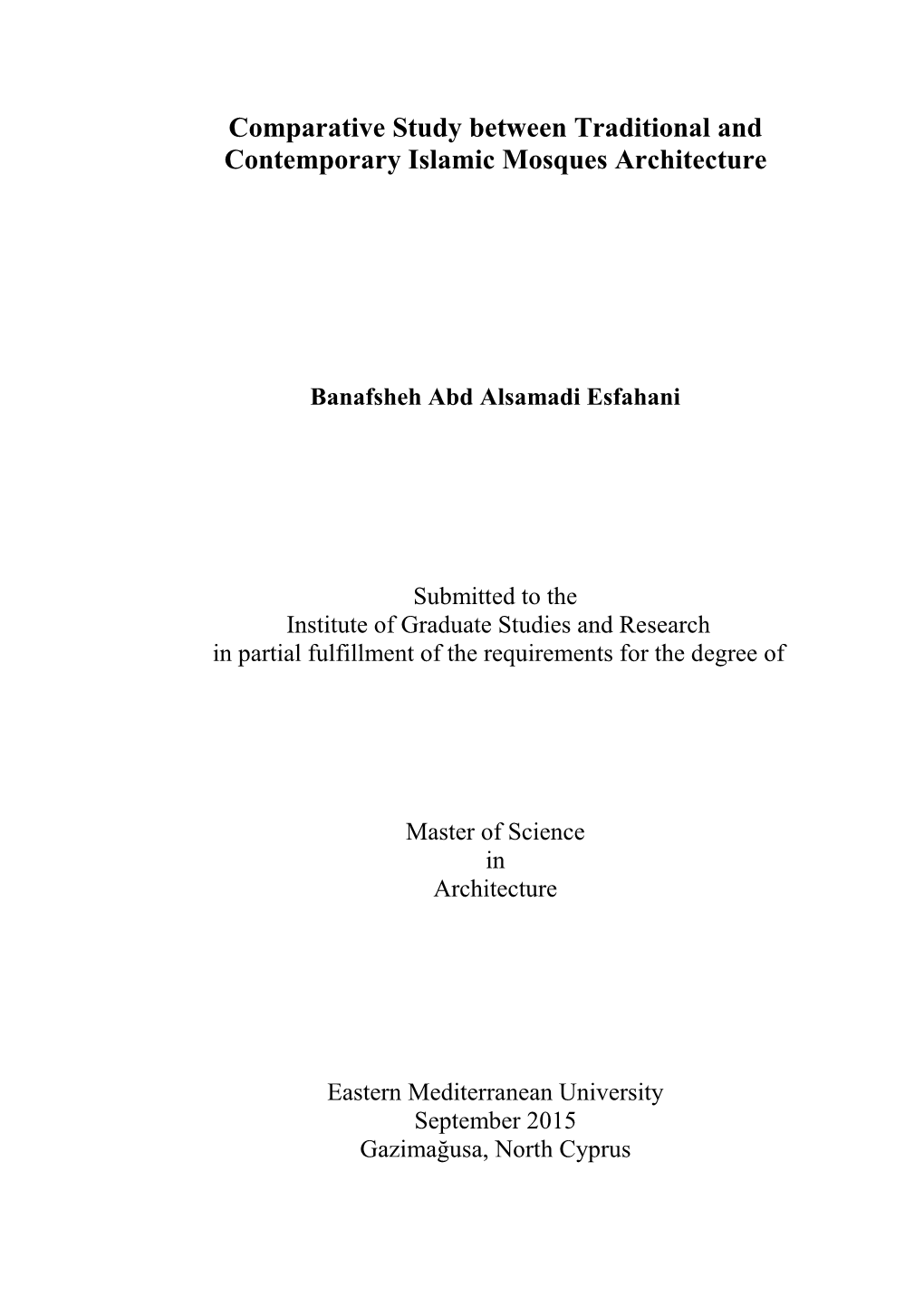 Master Thesis