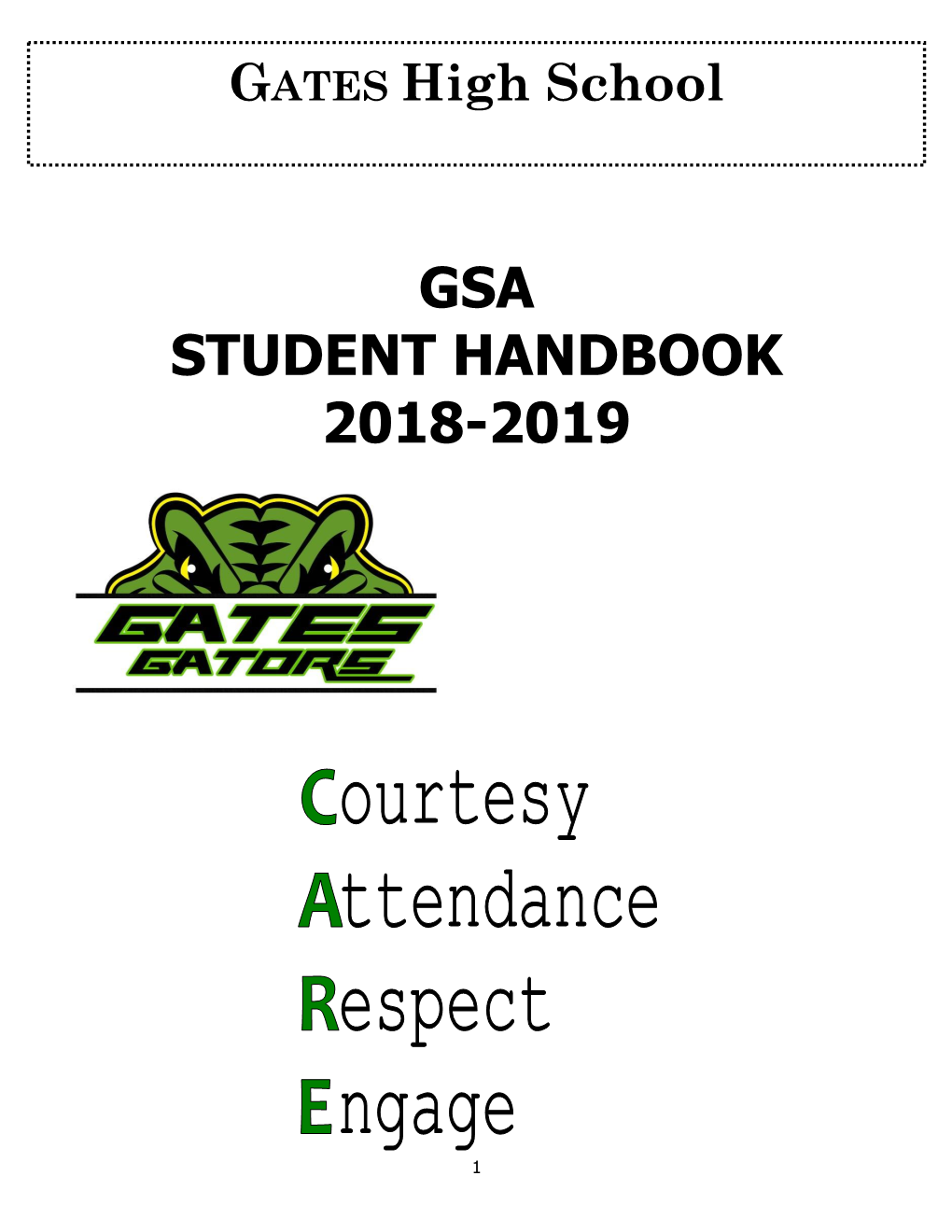 Gsa Student Handbook 2018-2019
