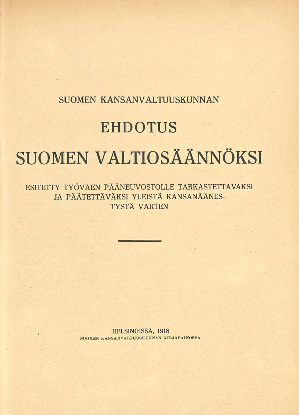 Suomen Valtiosäännöksi