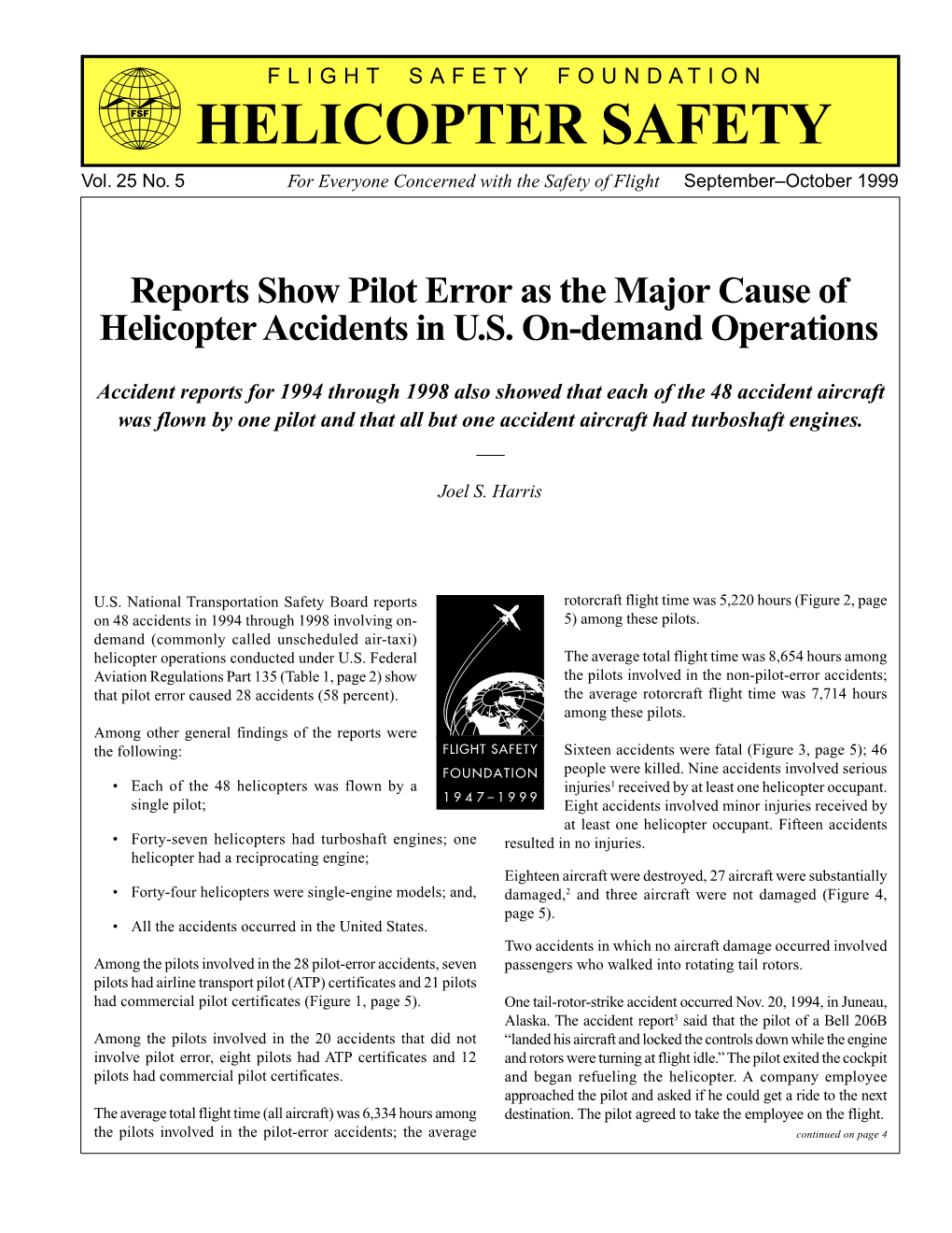 Helicopter Safety September-October 1999