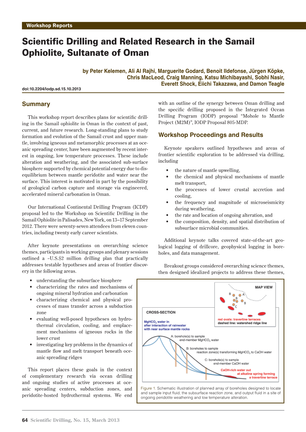 Scientific Drilling and Related Research in the Samail Ophiolite, Sultanate of Oman