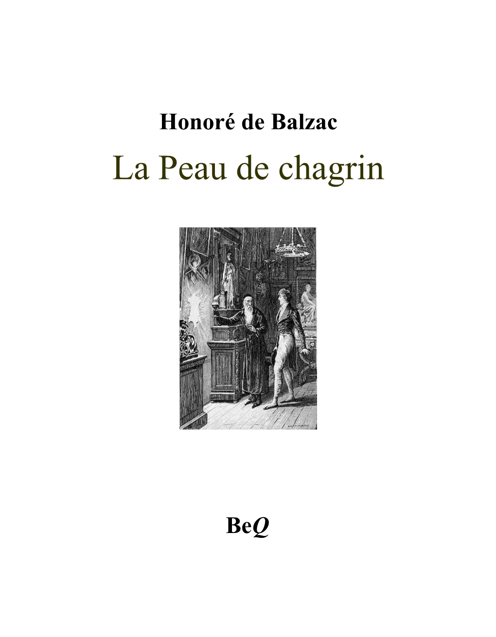 Honoré De Balzac La Peau De Chagrin