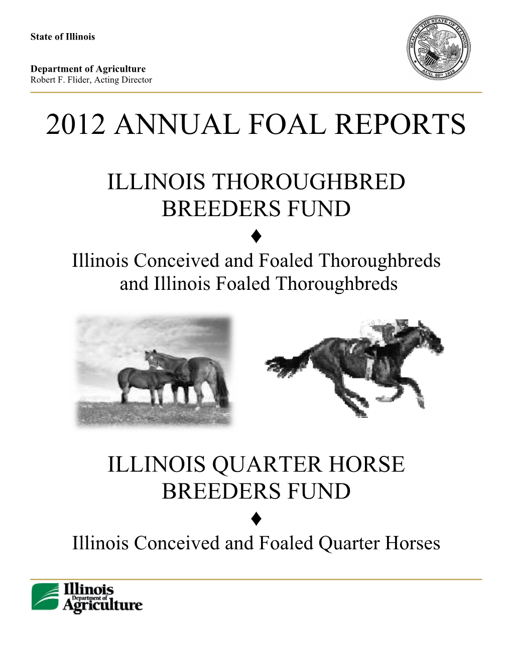 2012 Annual Foal Registration Reports