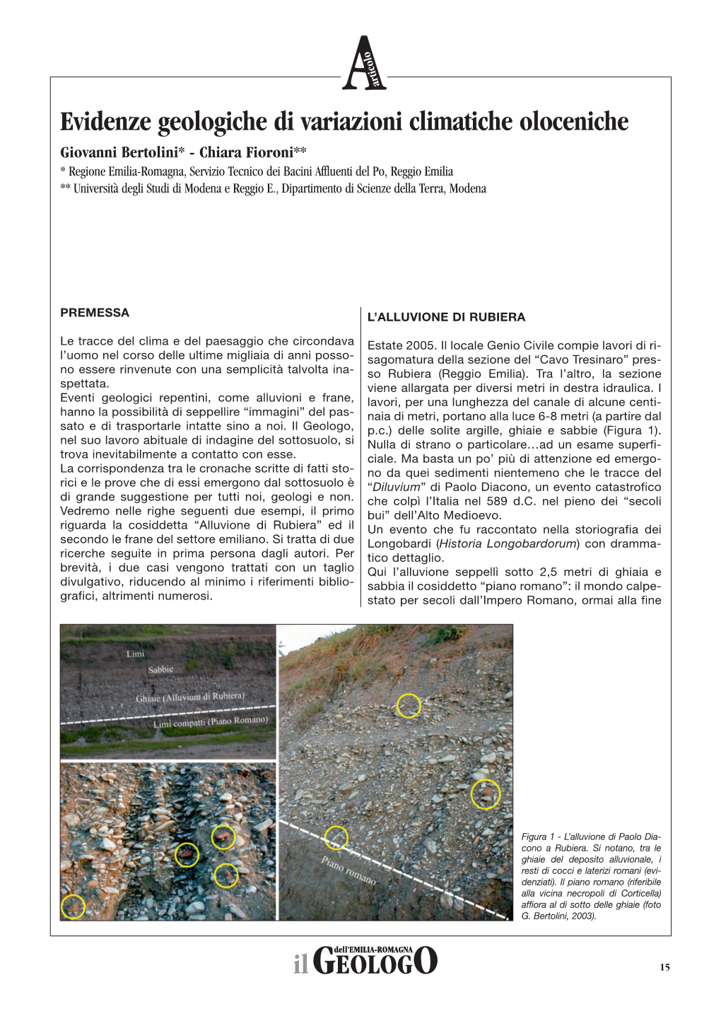 Evidenze Geologiche Di Variazioni