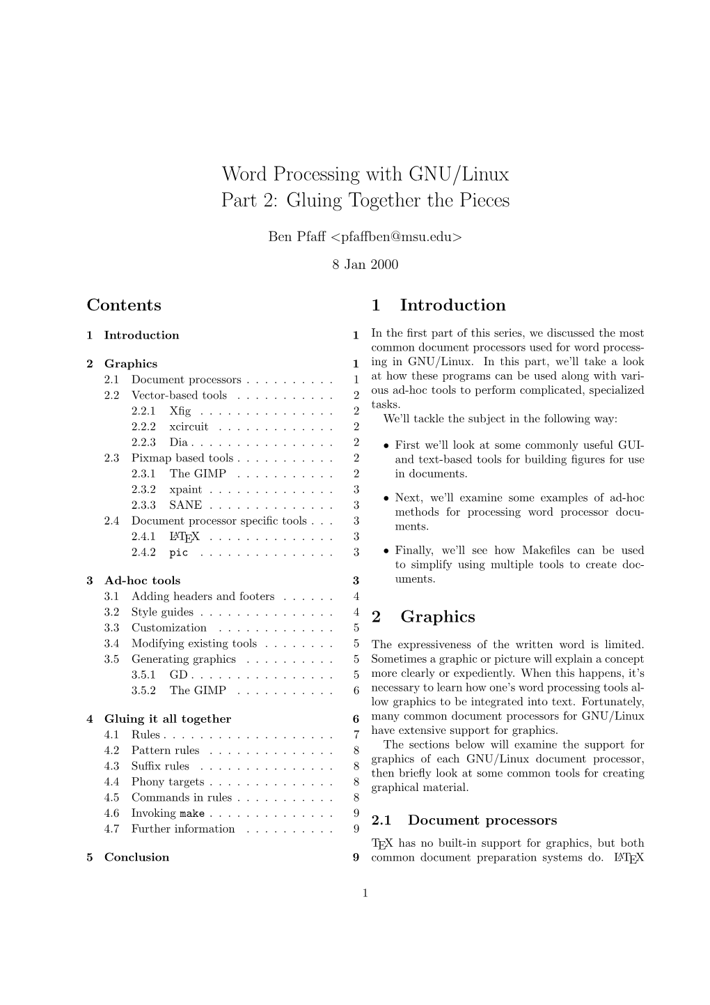 Word Processing with GNU/Linux Part 2: Gluing Together the Pieces