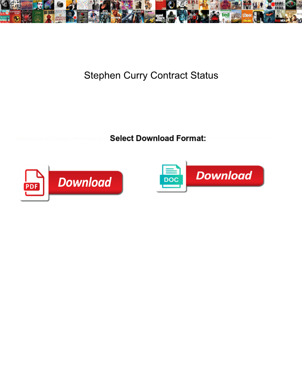 Stephen Curry Contract Status