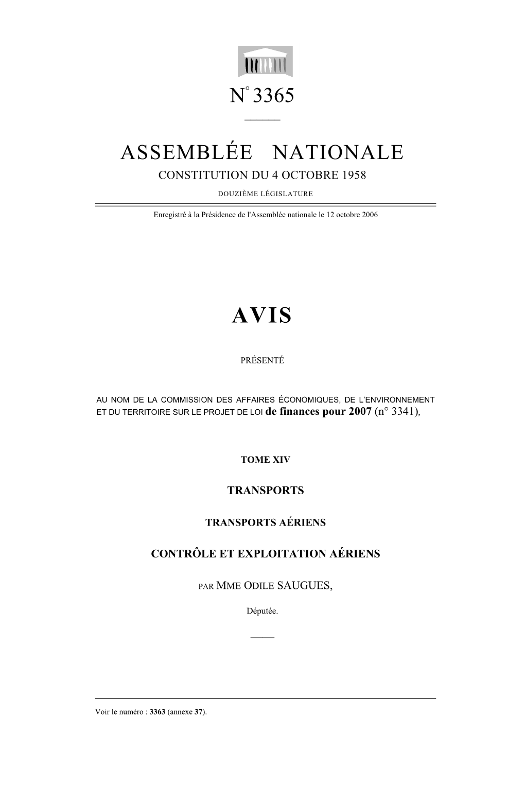 N° 3365 Assemblée Nationale