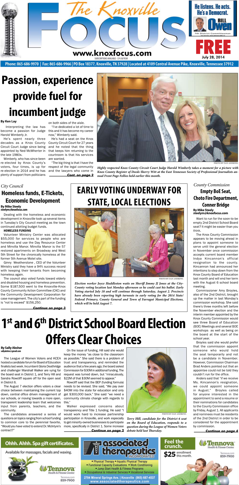 1St and 6Th District School Board Election Offers Clear Choices