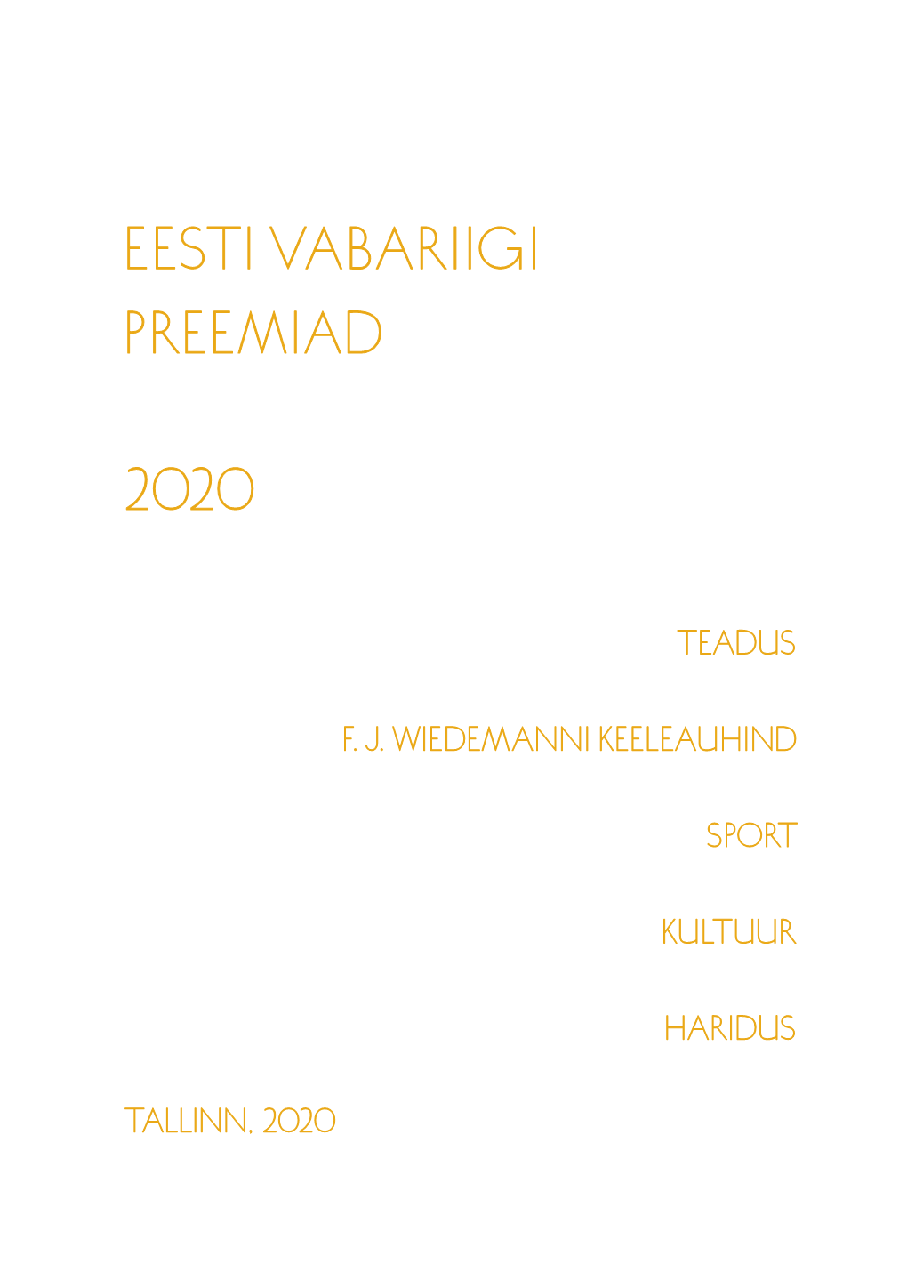 Eesti Vabariigi Preemiad 2020