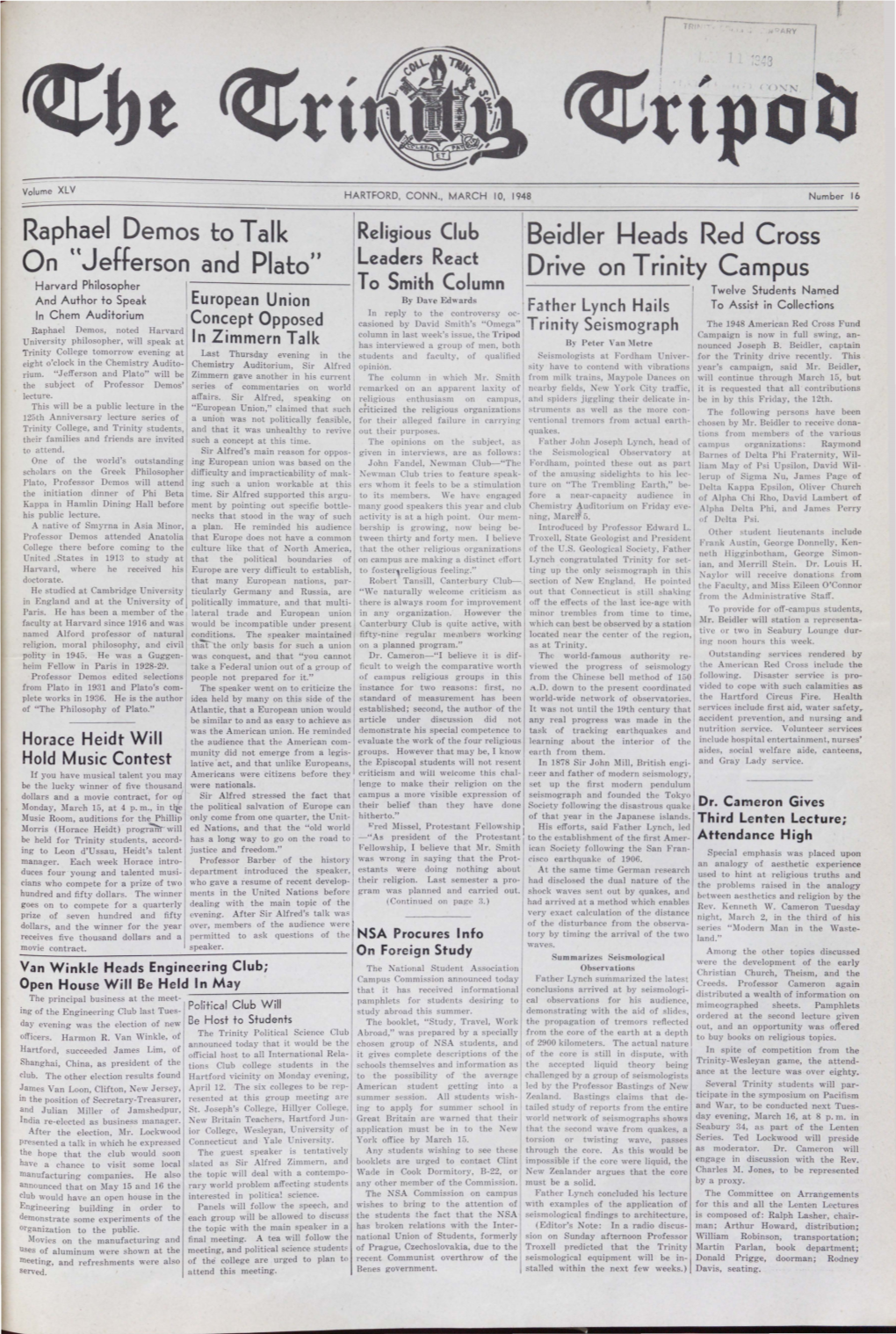 Trinity Tripod, 1948-03-10