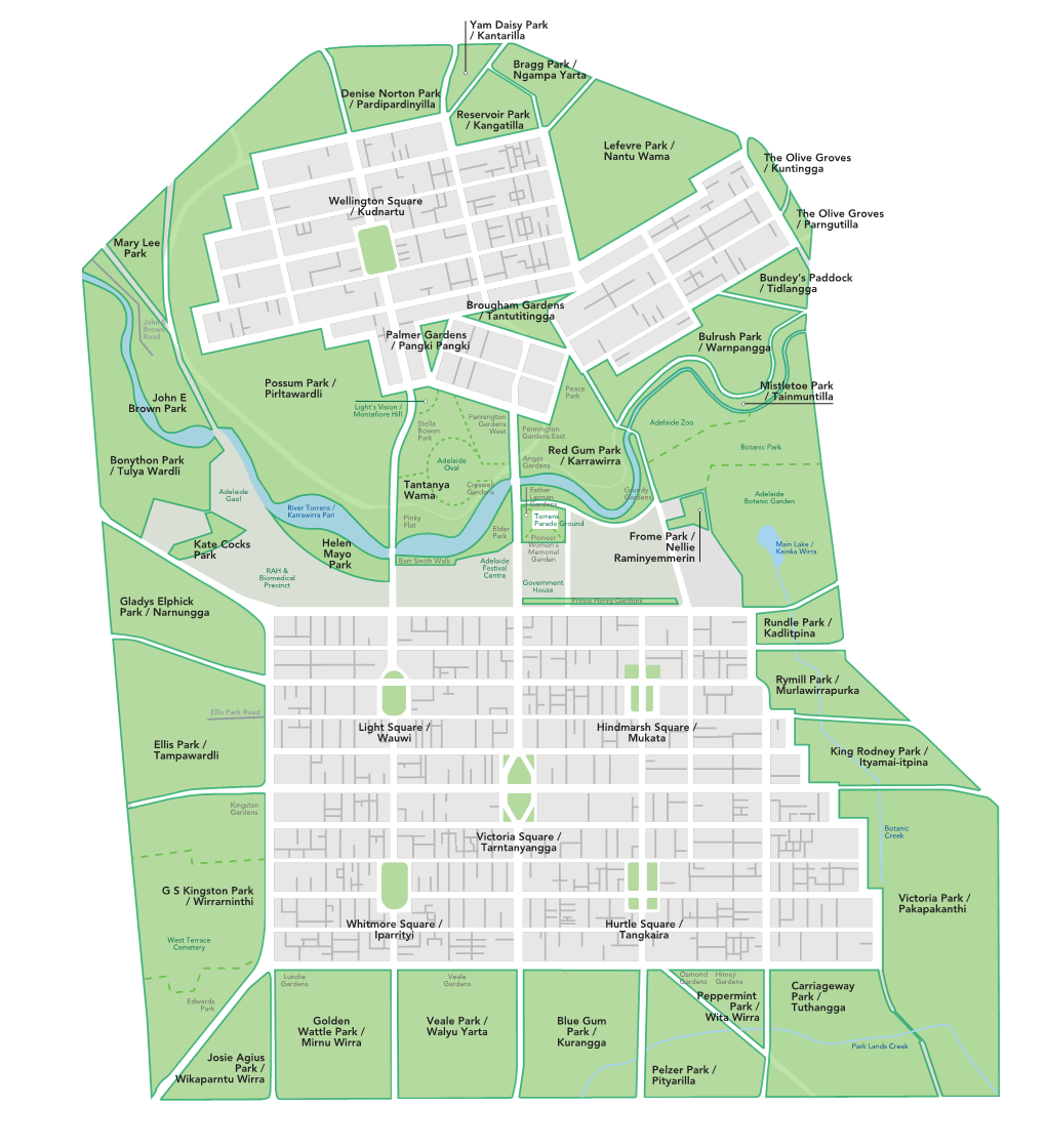 Park Lands Naming Map 2017