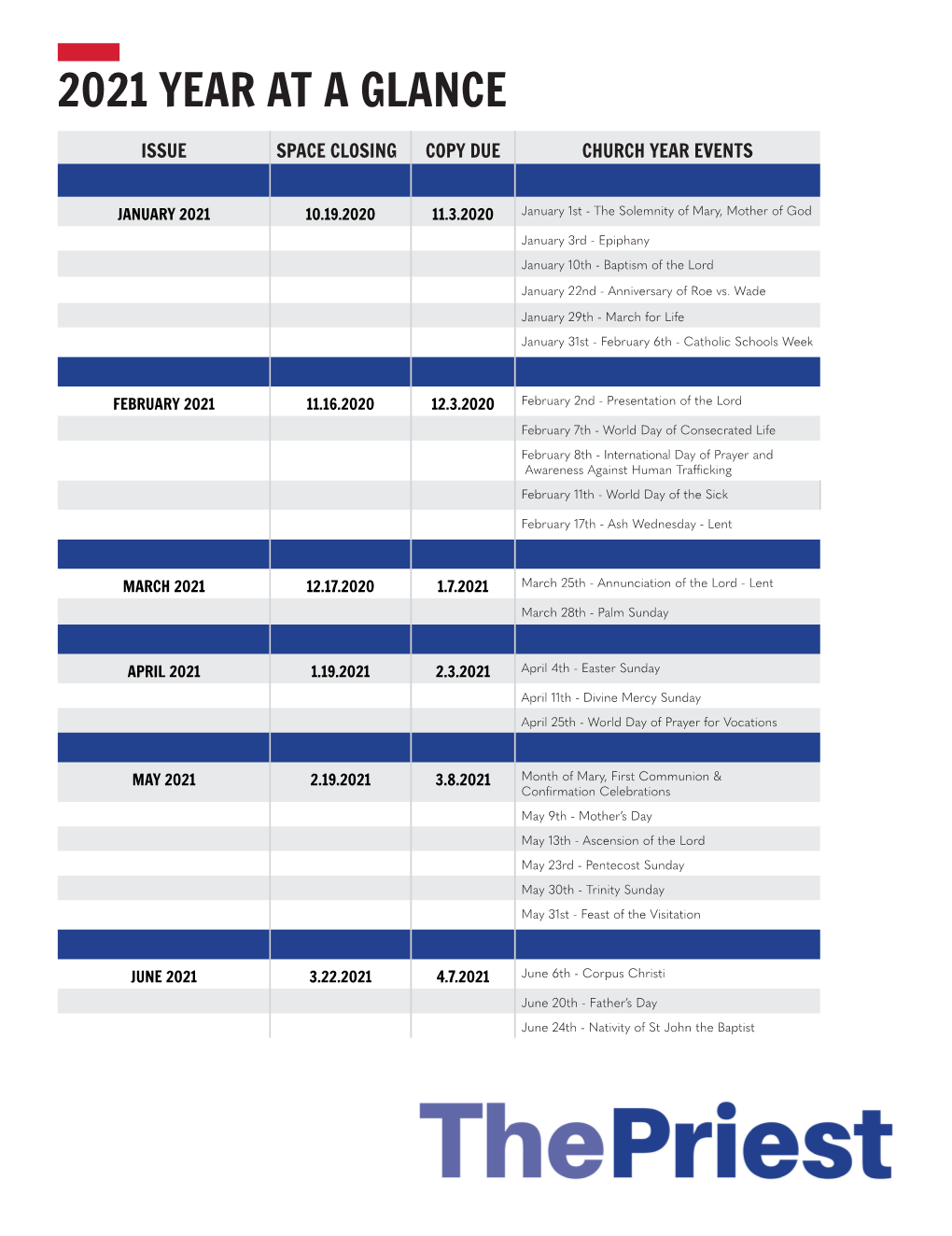 2021 Year at a Glance