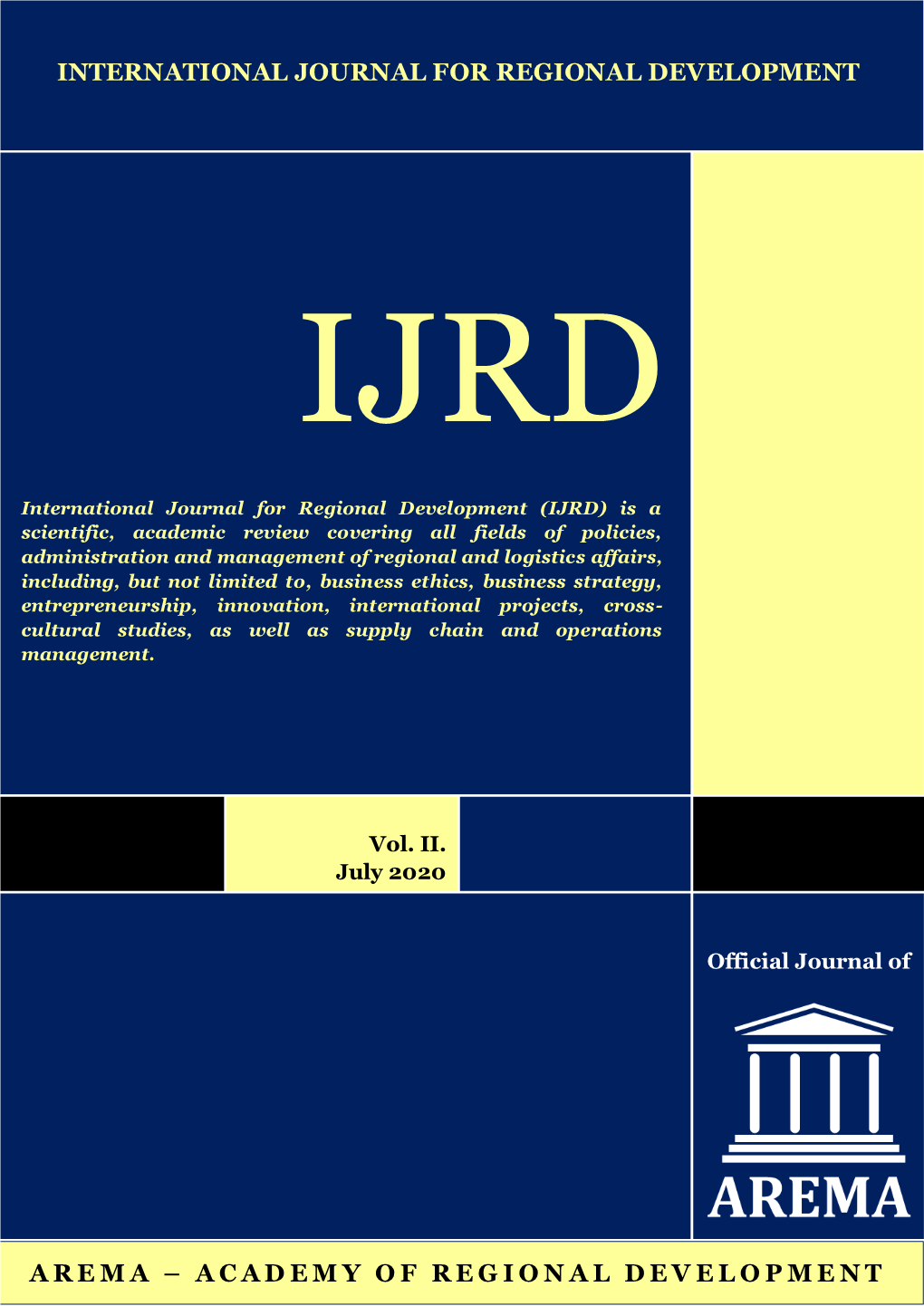 International Journal for Regional Development Arema