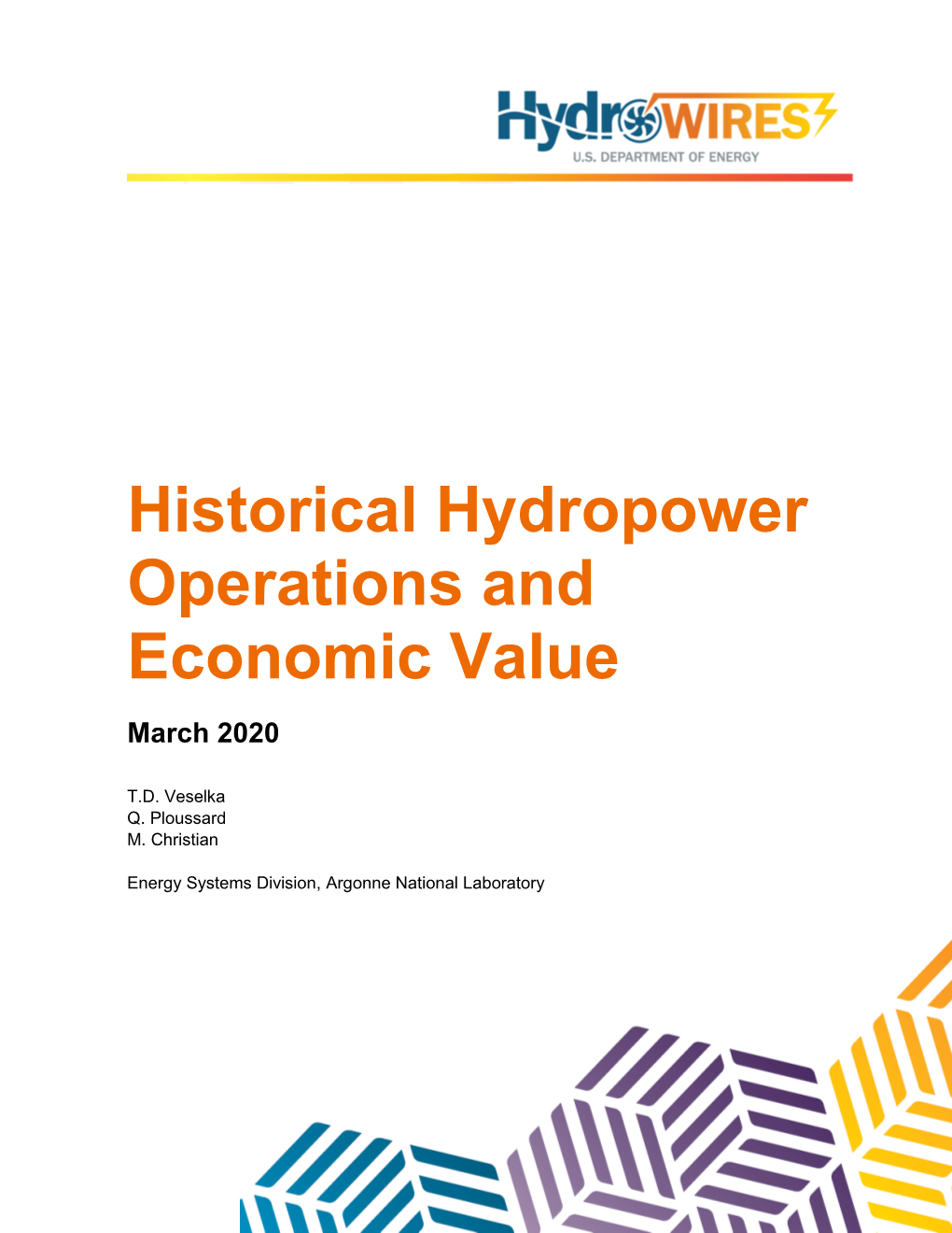 Historical Hydropower Operations and Economic Value