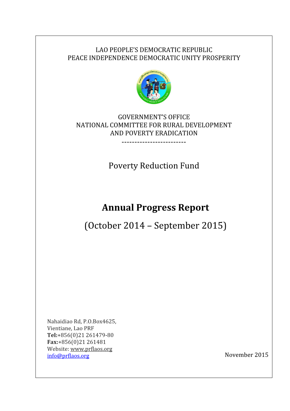 Annual Progress Report