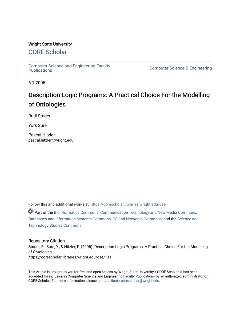 Description Logic Programs: a Practical Choice for the Modelling of Ontologies