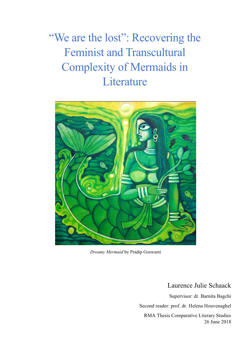 Recovering the Feminist and Transcultural Complexity of Mermaids in Literature