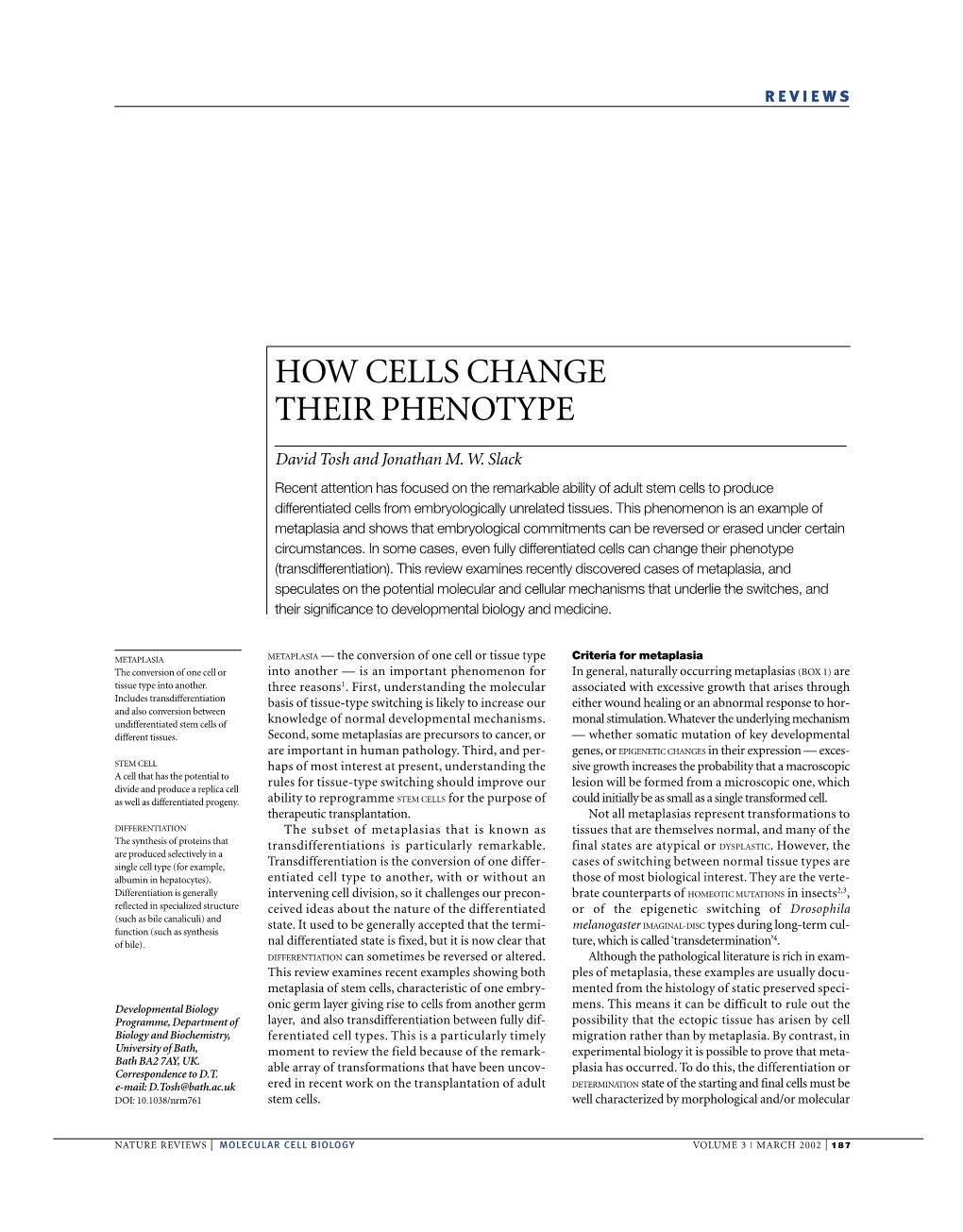 How Cells Change Their Phenotype