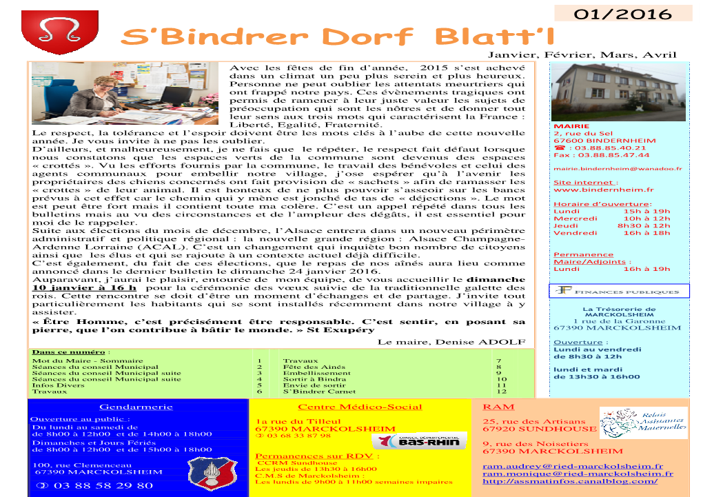 S'bindrer Dorf Blatt'l