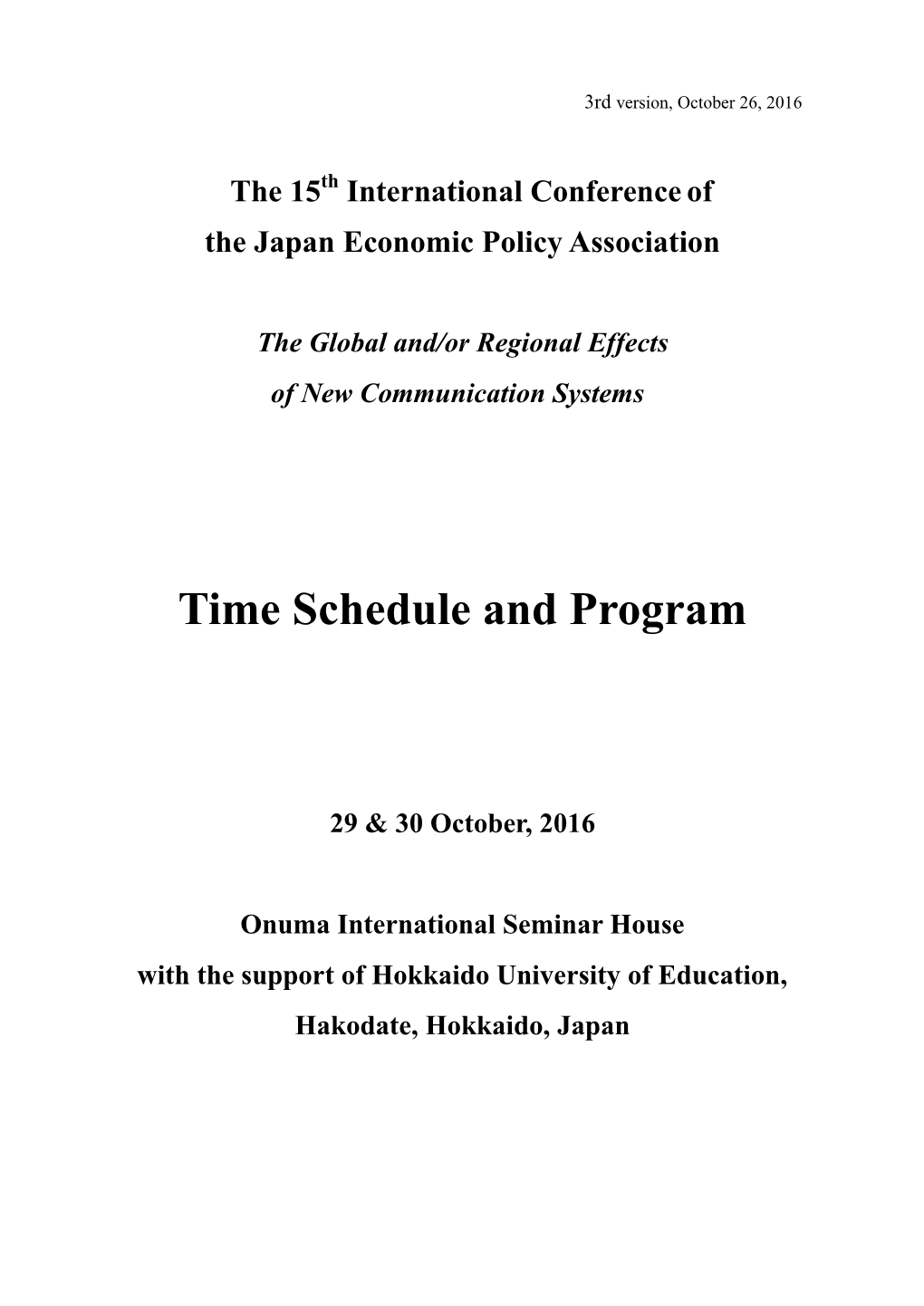 JEPA2016 Program