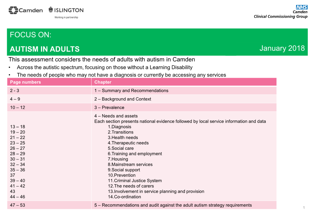 January 2018 AUTISM in ADULTS