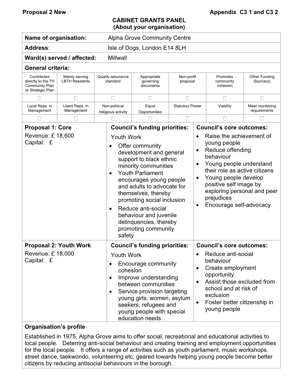 Appendix C3 (Youth and Lifelong Learning)