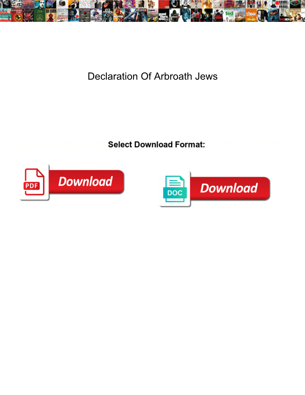 Declaration of Arbroath Jews