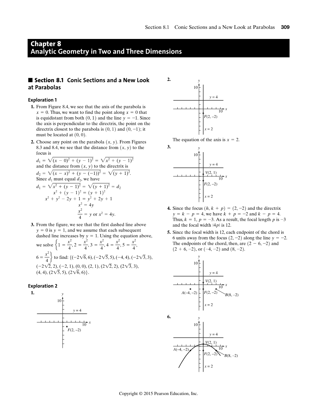 Chapter 8 Analytic Geometry in Two and Three Dimensions