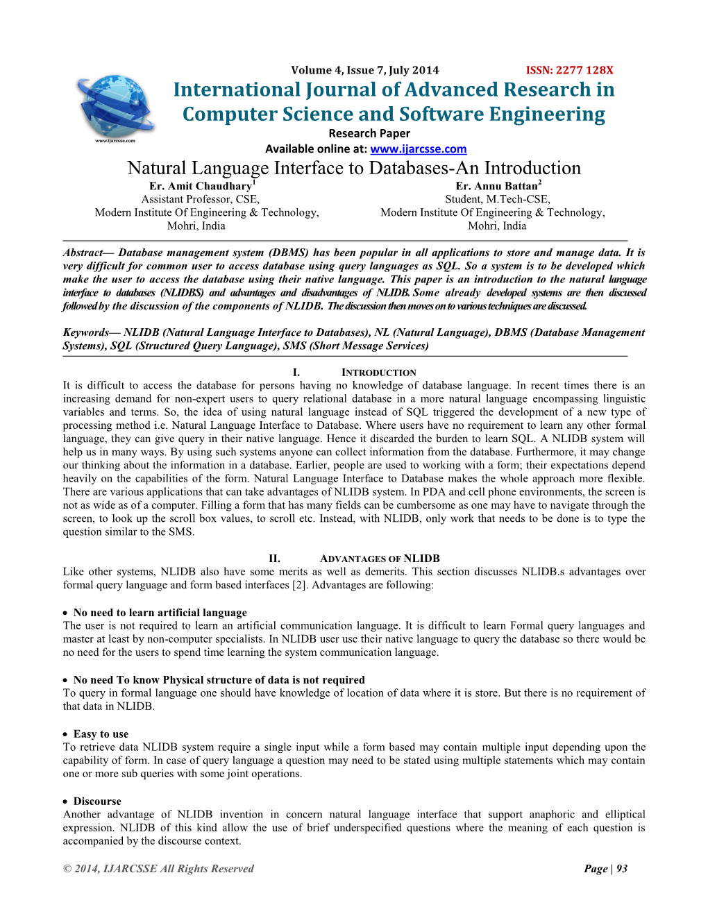 International Journal of Advanced Research in Computer Science And