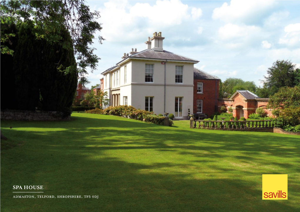 SPA HOUSE Admaston, Telford, Shropshire, Tf5 0Dj