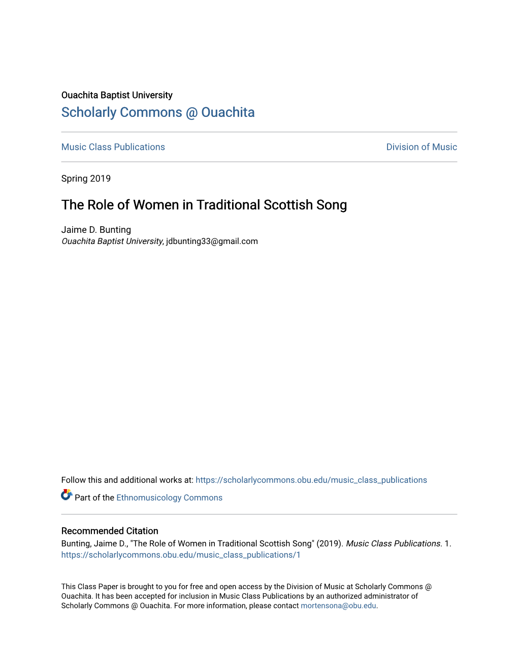 The Role of Women in Traditional Scottish Song