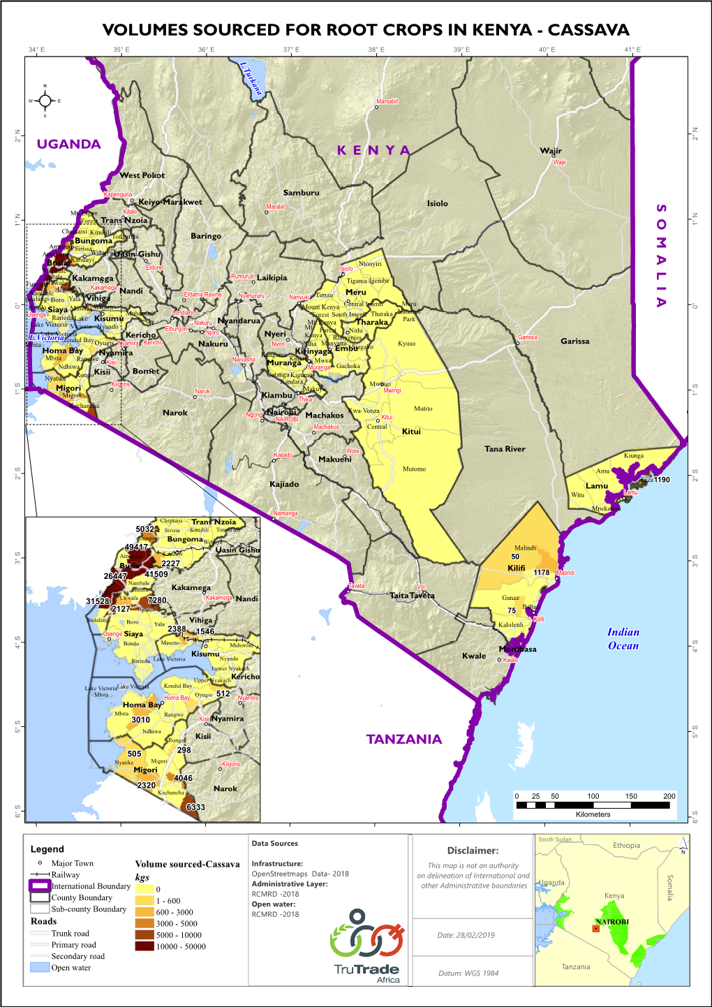 CASSAVA 34° E 35° E 36° E 37° E Marsabit 38° E 39° E 40° E 41° E L .T U R K a N a ² Marsabit N